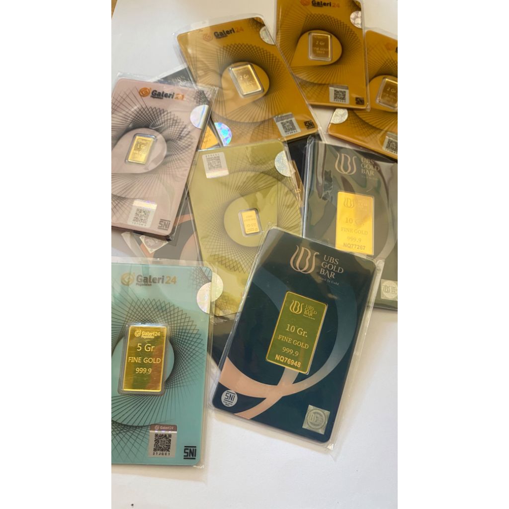 Logam Mulia Emas 5 Gram Galeri24 Pegadaian - Emas Murni 24 Karat, 999.9 Kadar, Investasi Aman