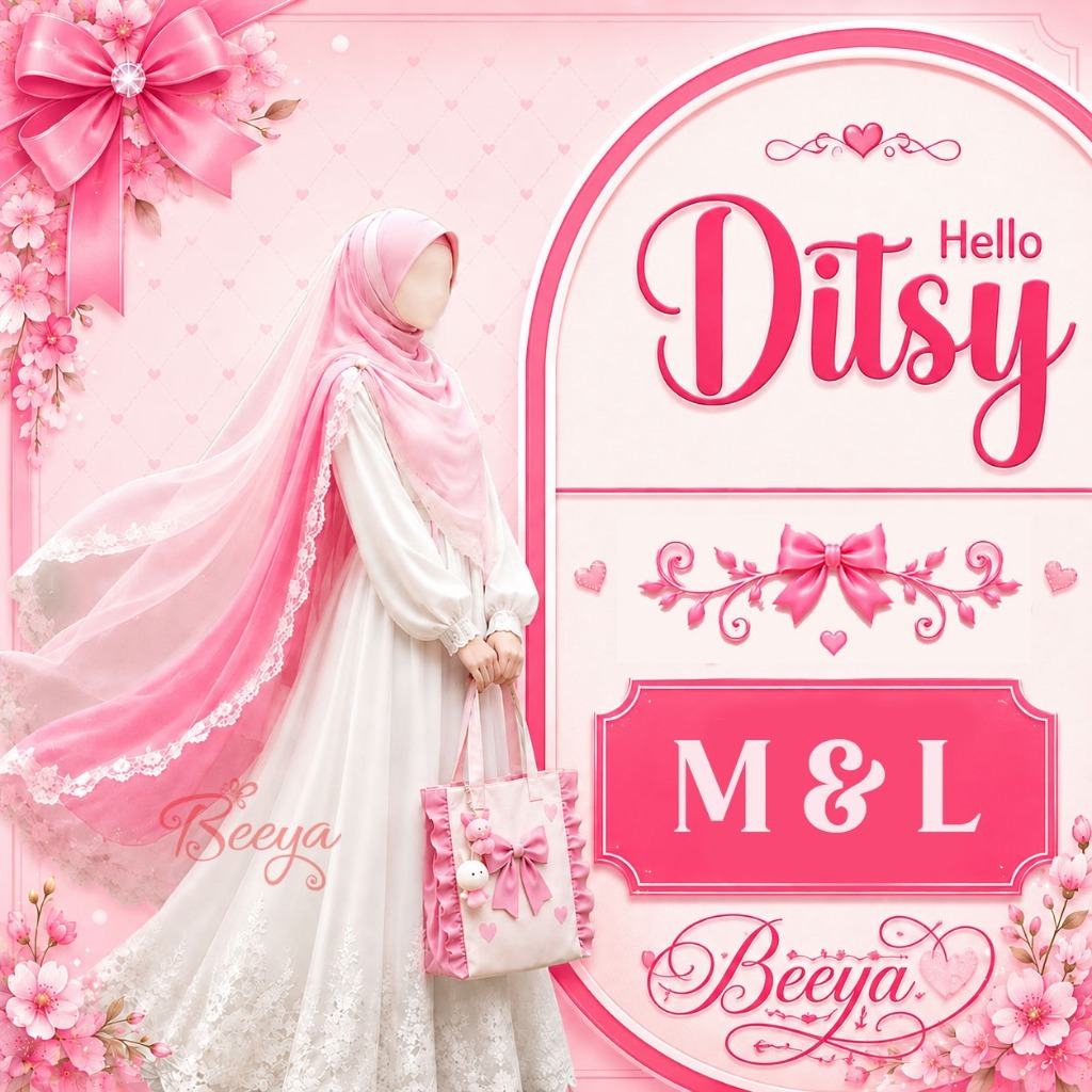 3. Ditsy September Gamis Muslimah M & L Gamis Tasikmalaya Chiara, Cupella, Delila, Fiocco, Naea, Pap