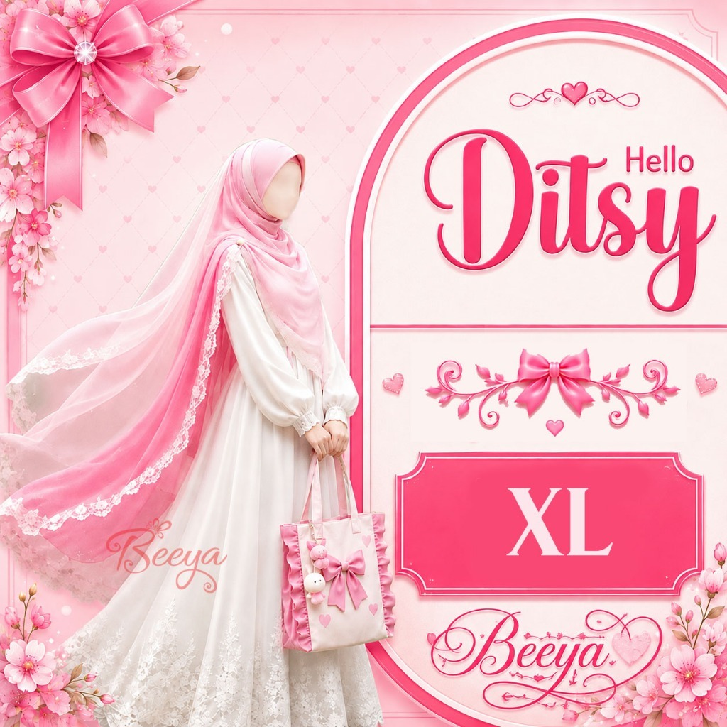 4. Ditsy September Gamis Muslimah XL Gamis Tasikmalaya Chiara, Cupella, Delila, Fiocco, Naea, Papill