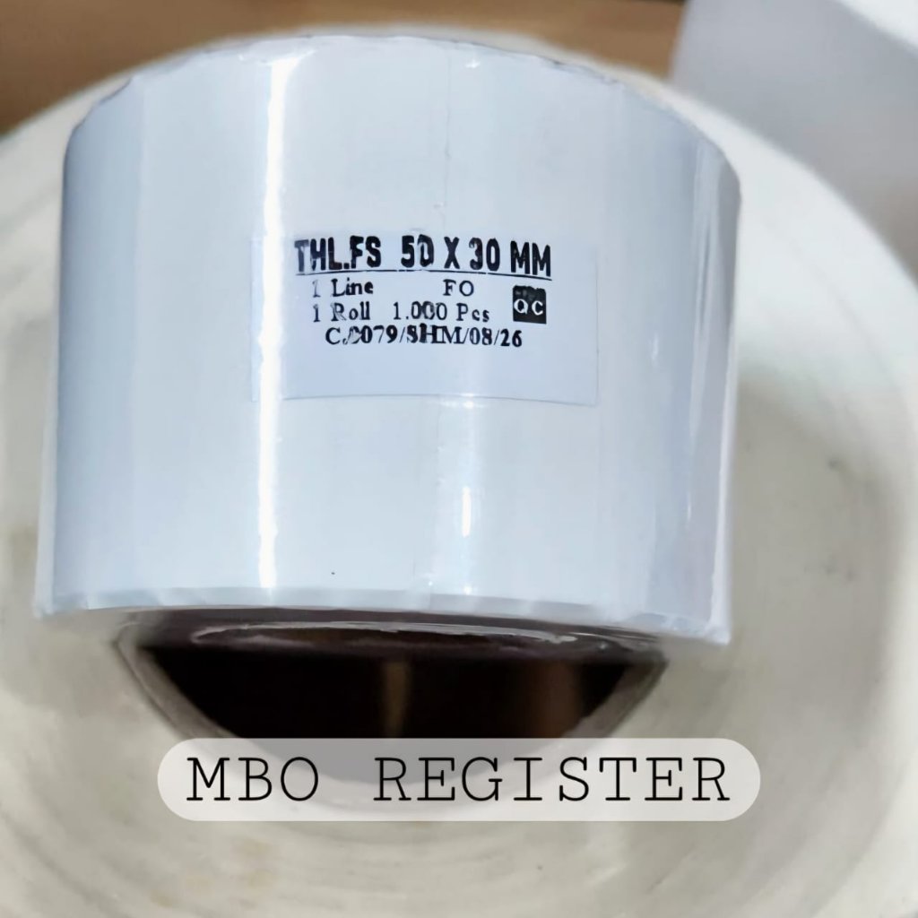 LABEL THERMAL 50X30 / LABEL STICKER BARCODE 1 LINE ISI 1000