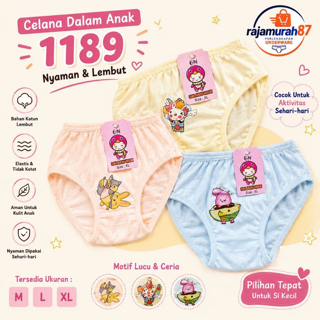 (6 PCS)  CD golden nick SA 1189  Golden Nick Anak  SA1189  CD Anak Cewek