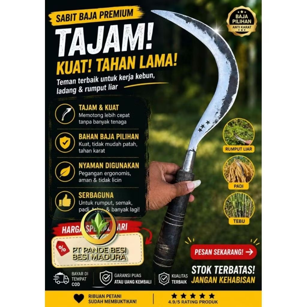 ORIGINAL ARIT RUMPUT cap bintang 3