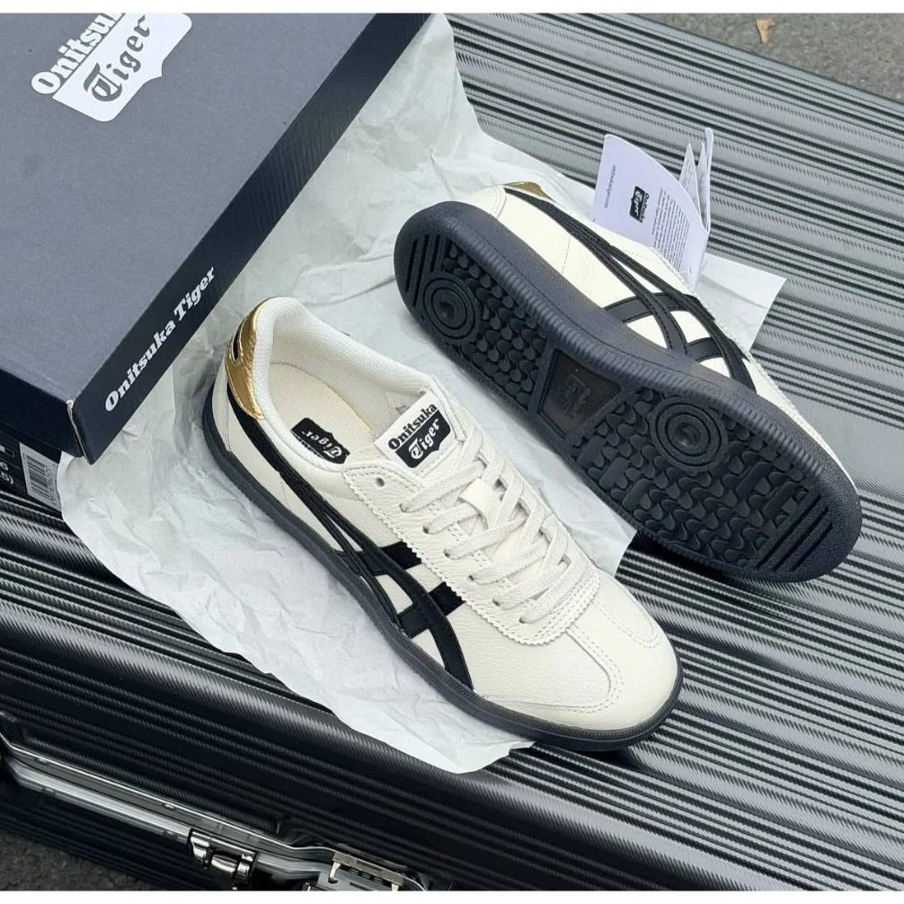 Sepatu Unisex Onitsuka Tokuten White Black Gold Original 100% / Onitsuka Tiger Original 100%