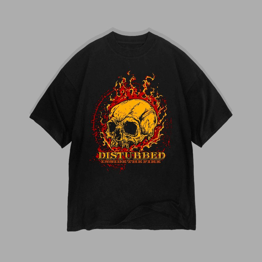 Disturbed - Inside The Fire T-shirt | Kaos Band Disturbed - Inside The Fire
