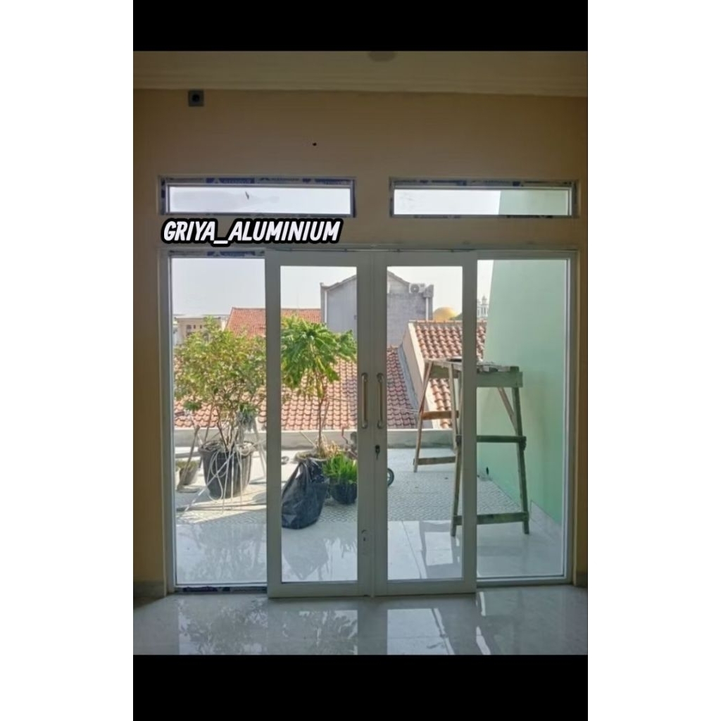 PINTU SLEDING KANAN-KIRI KACA MATI + VENTILASI UKURAN T210×L250 BISA COSTUM SESUAI UKURAN SUDAH TERM