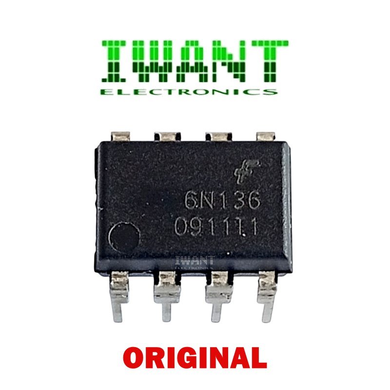 6N136 IC 6N136 DIP 8 PIN ORIGINAL FAIRCHILD 6N136 EL 6N136 IC OPTOCOUPLER 6N136