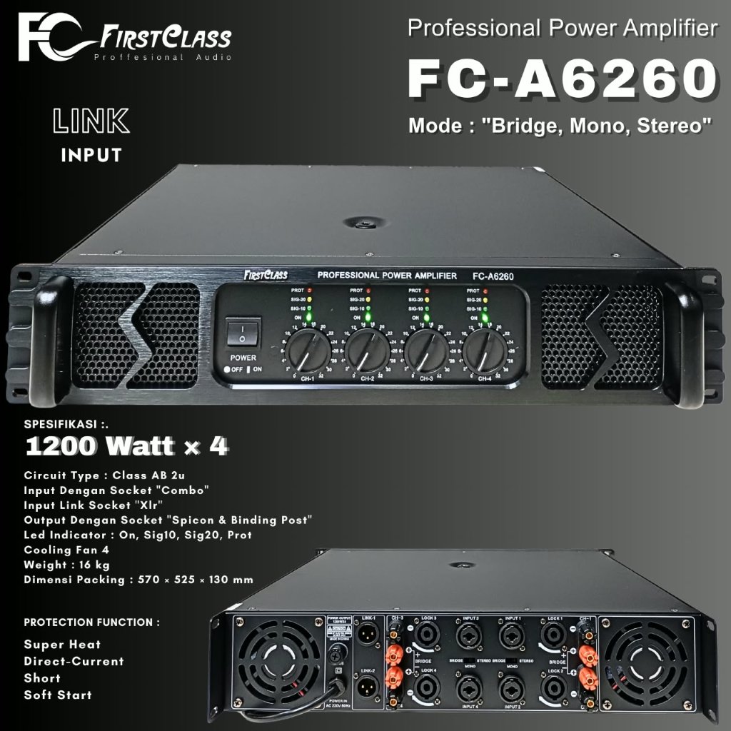 Power Amplifier Firstclass FC A6260 Original firstclass fc a6260