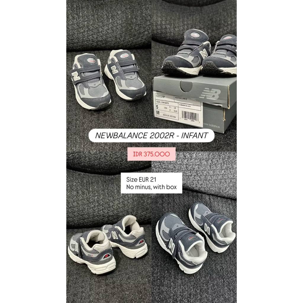 Sepatu Sneakers Anak New Balance 2002R Infant Size EUR 21 dengan Kotak