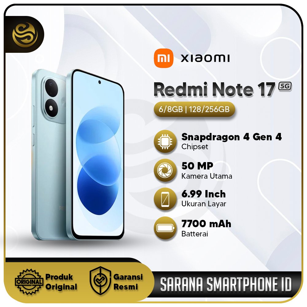 Xiaomi Redmi Note 17 5G AMOLED 120Hz Snapdragon 4 Gen 4 7700mAh 45W NFC
