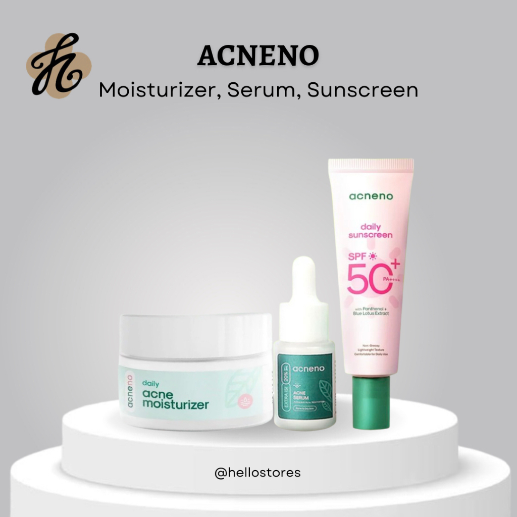 Acneno Hydrating Acne Serum 12ml/ Acneno Moisturizer 30gr, 50gr/ Acneno Sunscreen