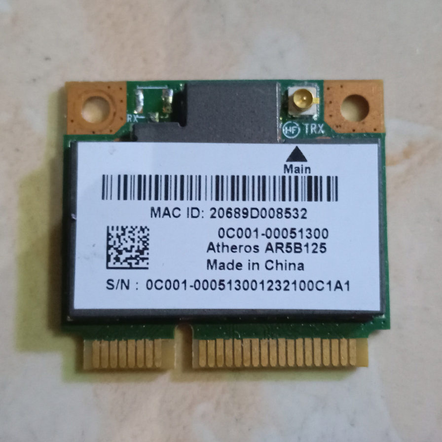 Wifi card Laptop Netbook Qualcomm ATHEROS AR5B125 Single Antena