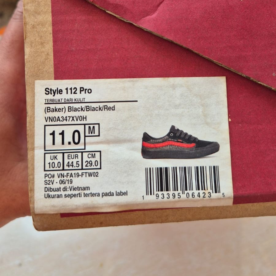 sepatu bekas vans original 100%, STYLE 112 PRO BAKER MULUS BROO