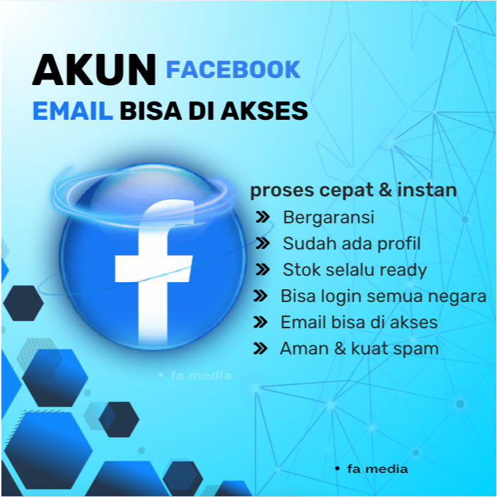 Akun fb 2fa Aktif & polos tua kuat spam
