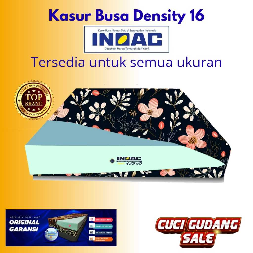 INOAC Foam Kasur Busa + Cover Kasur Busa INOAC Foam/ Kasur Busa Inoac  Murah Garansi Tahun Cuci Guda