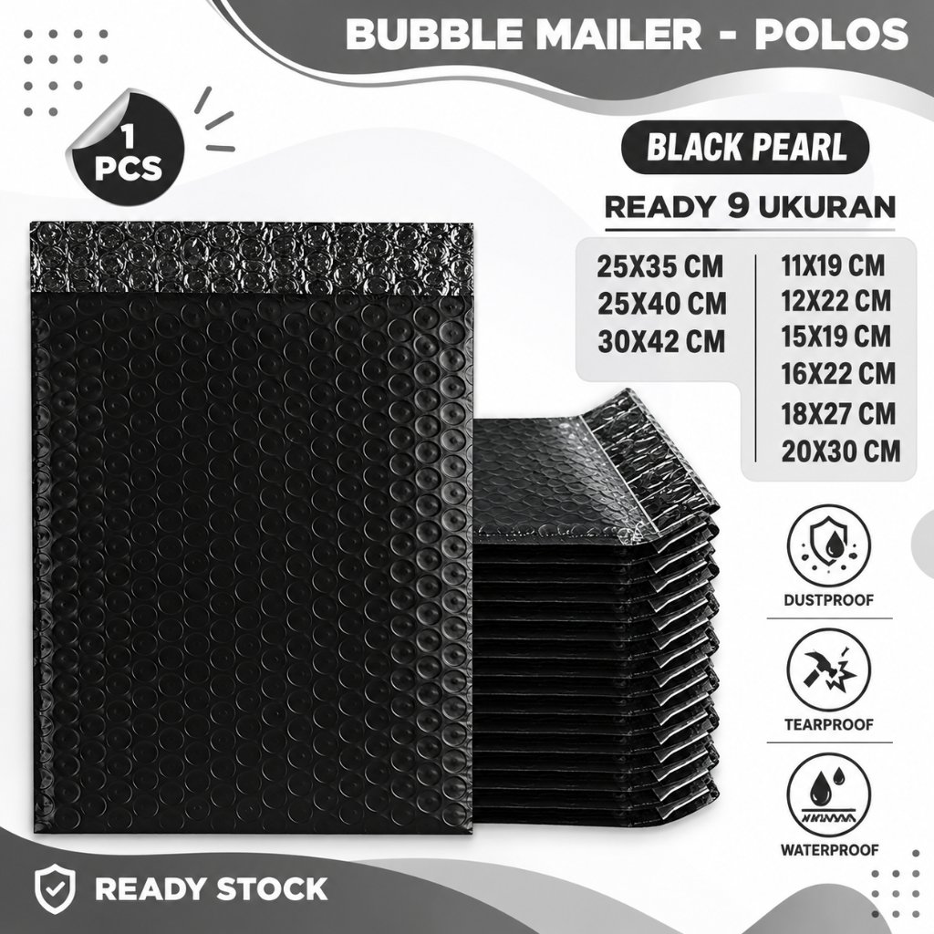 BUBBLE MAILER / Plastik Packing BUBBLE MAILER Hitam Kantong Polybubble Amplop Bubble Envelope Polyma