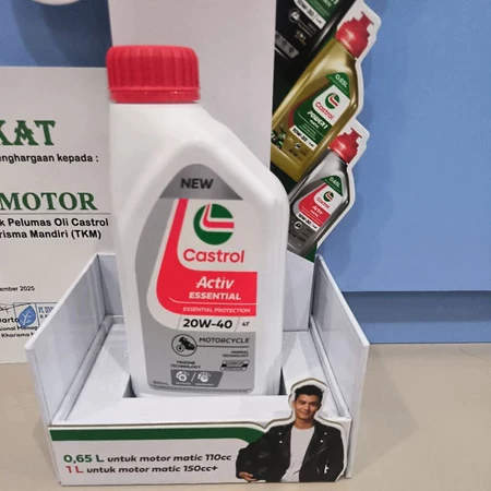 OLI CASTROL ACTIV ESSENTIAL 08L 20W-40 API SG JASO MA OLI MOTOR BEBEK ORIGINAL CASTROL