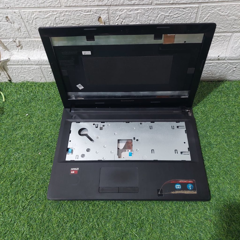 CASING LAPTOP LENOVO G41-35 HITAM KONDISI PALMREST PECAH