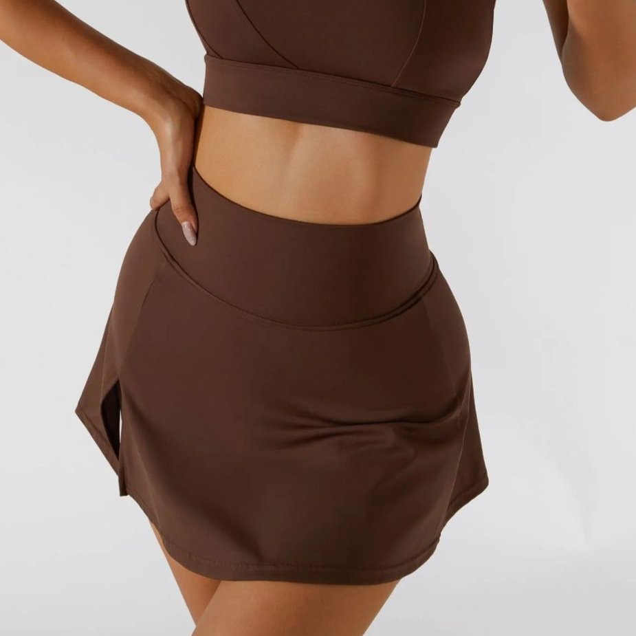 Shine Sport - Rok Celana Olahraga Wanita High Waist Ada Iner Premium Rok Celana Golf Tennis Gym RC-I