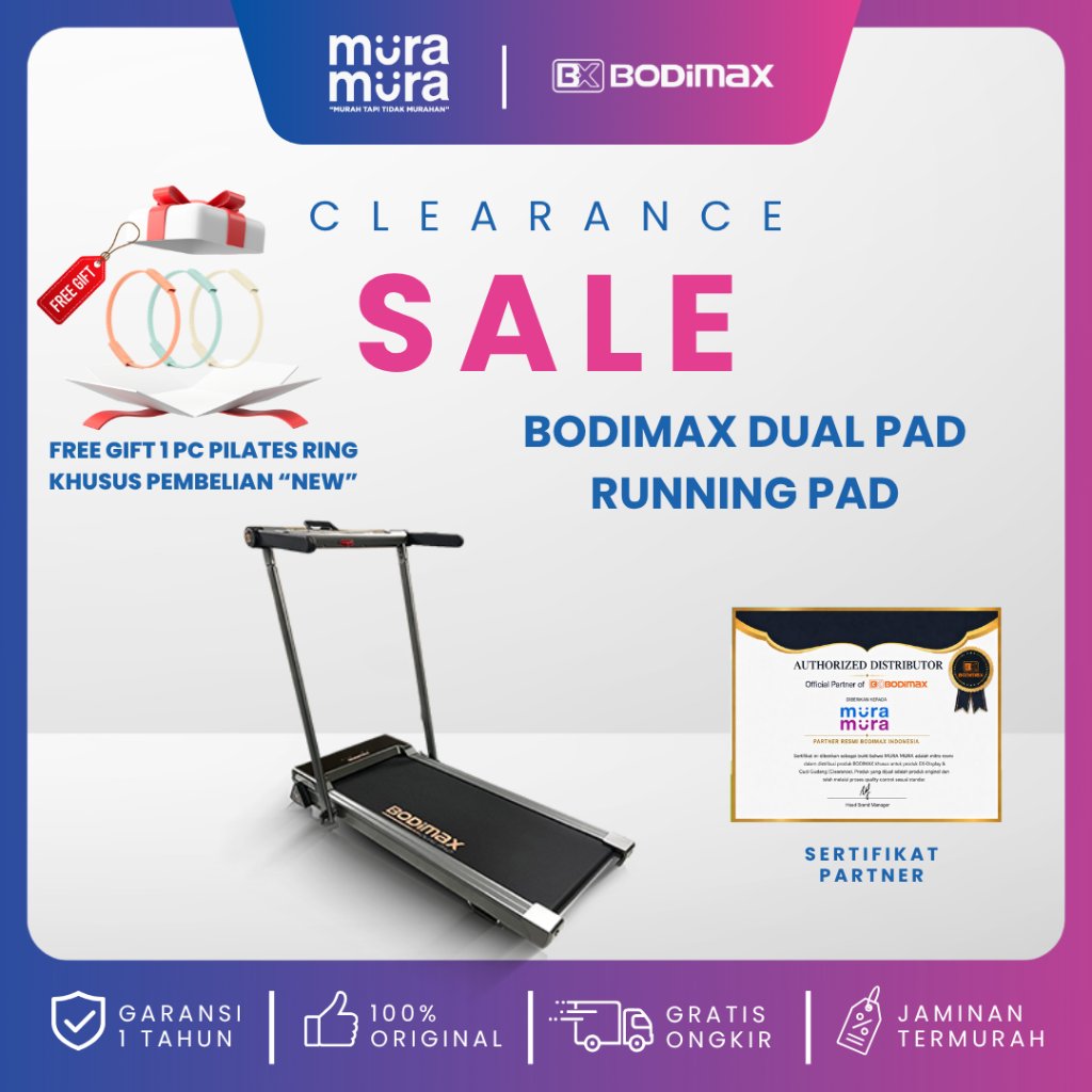 Clearance Sale Bodimax Dual Pad Running pad [new upgrade] Gym Alat Olahraga Fitness