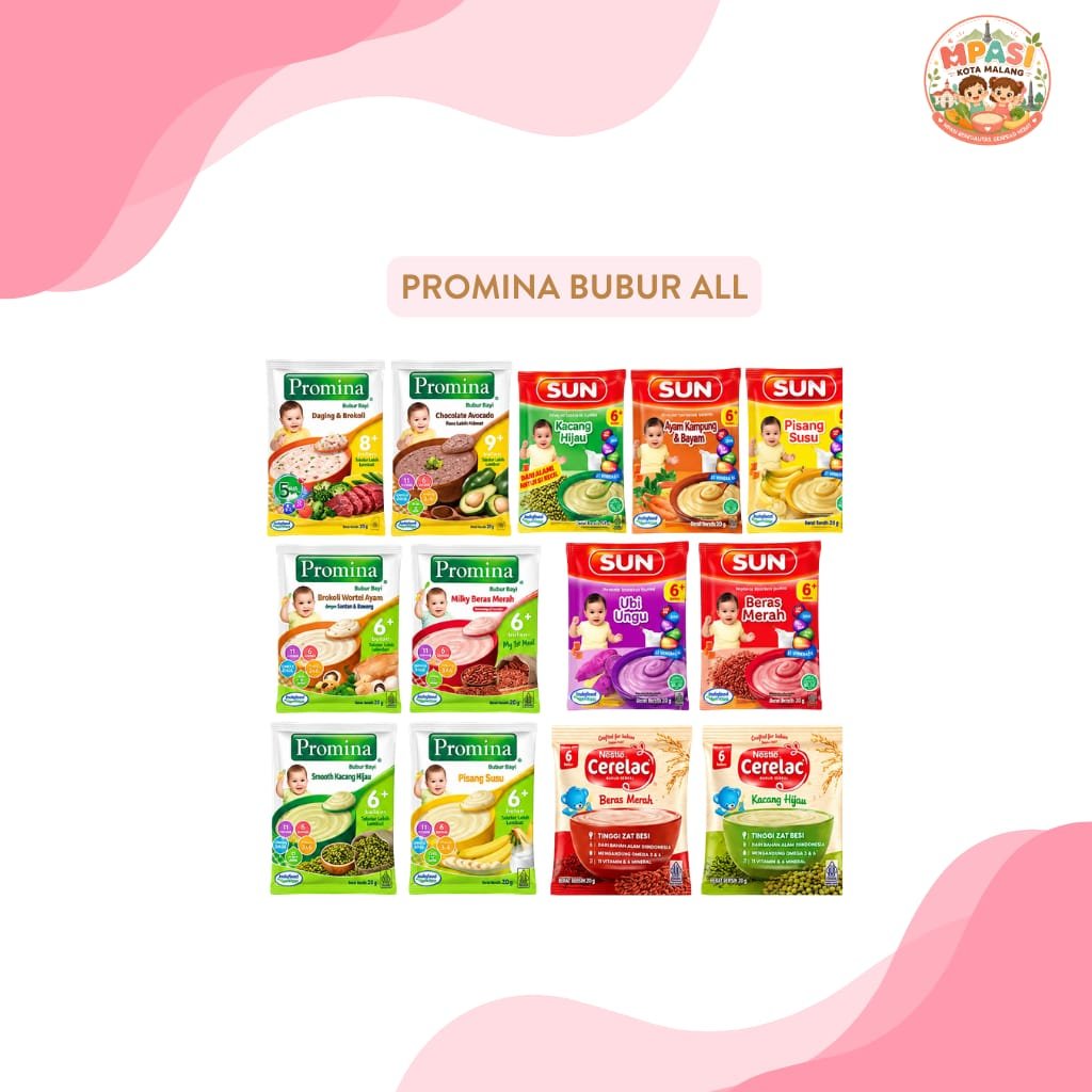PROMINA SUN CERELAC SACHET 20G BUBUR BAYI MPASI BAYI/BUBUR FORTIF/ BISKUIT MPASI