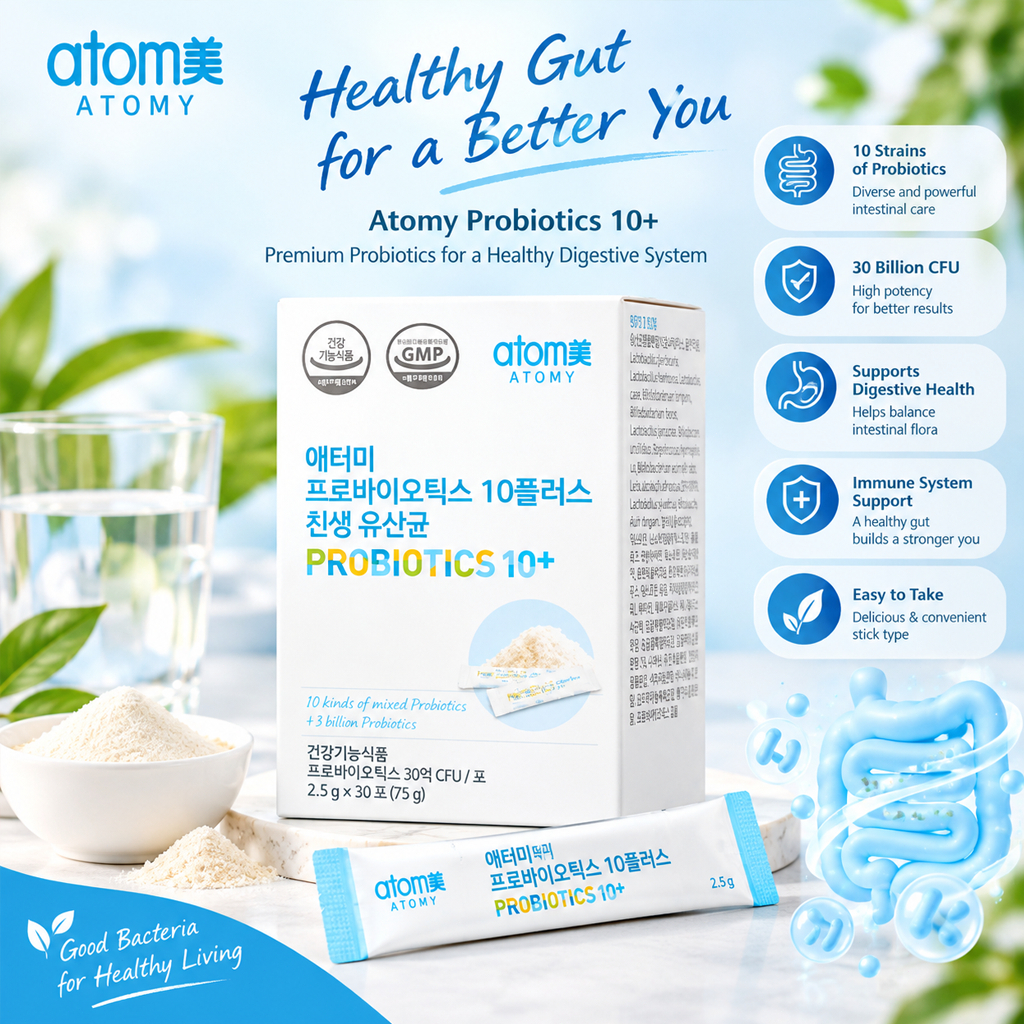 Atomy Probiotics 10+ 2.5g x 30 Sticks x 4 Boxes | Probiotic Supplement