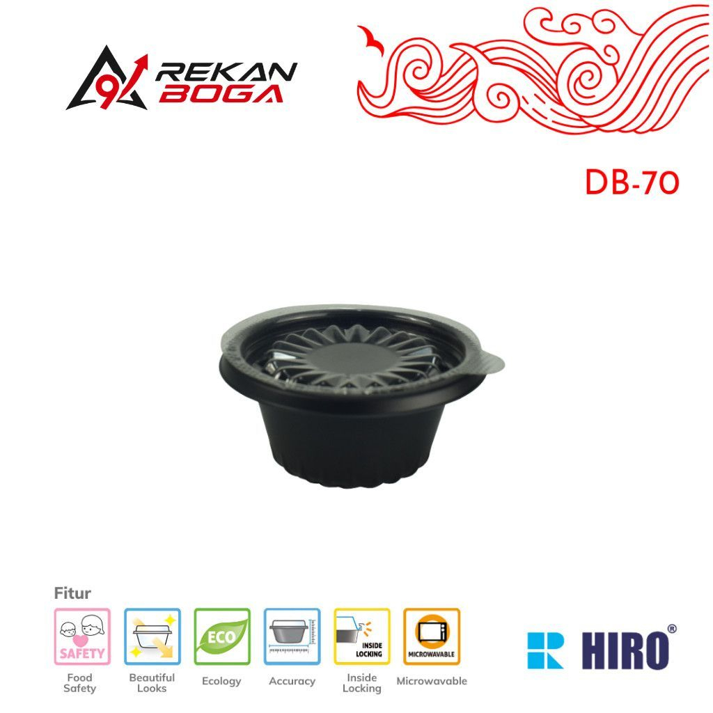 Sauce Cup 30ml - Hiro Food - DB-70 Black