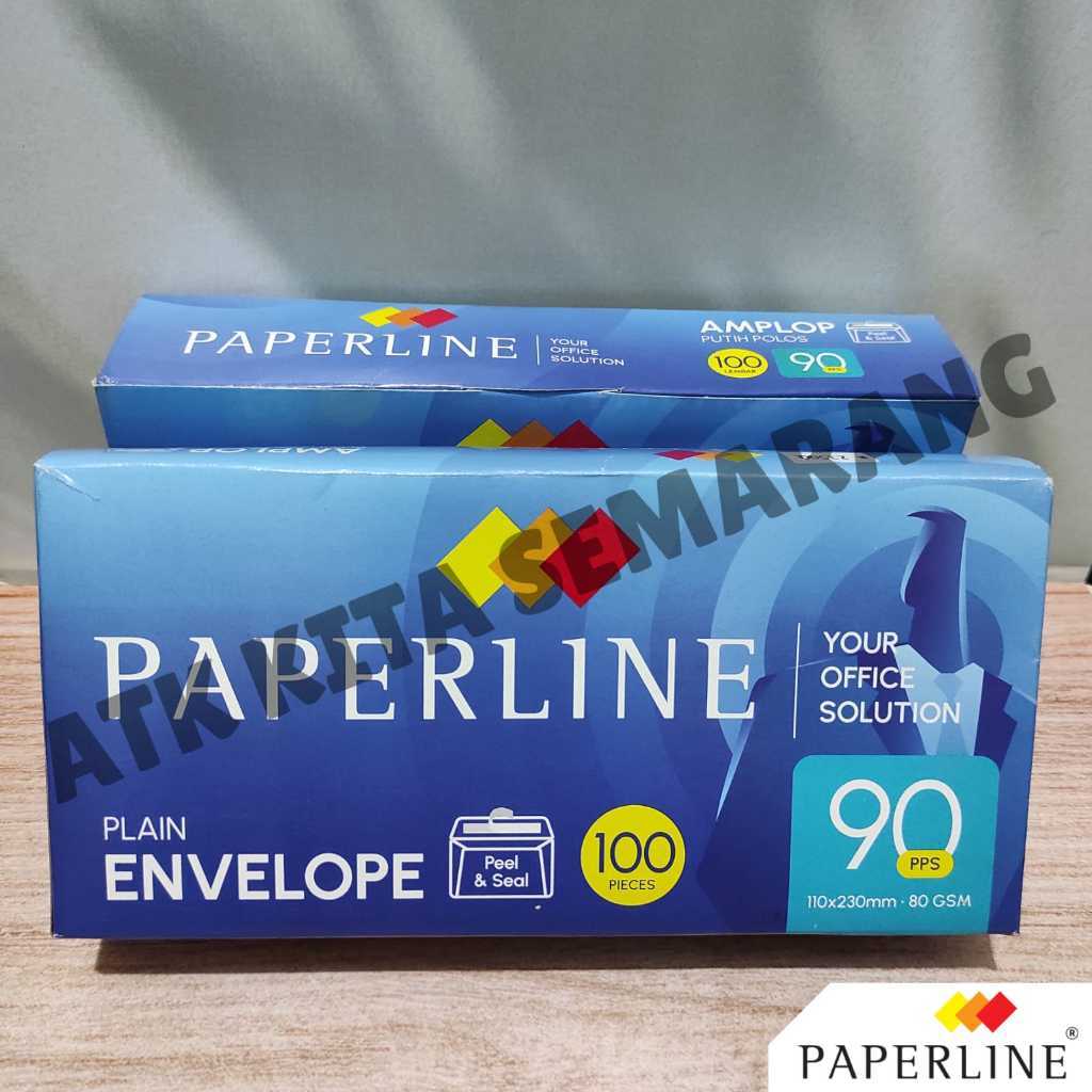 [BOX] Amplop Putih Plain Envelope Paperline 110×230mm - 90 PPS