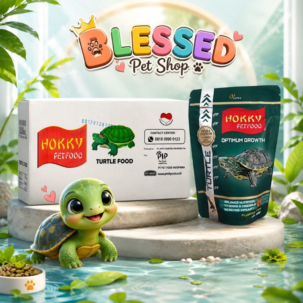 HOKKY TURTLE Kemasan Dos 100gr x 60pcs Hokky pakan kura kura Hokky Pet Food Turtle Stick Japfa Kura 