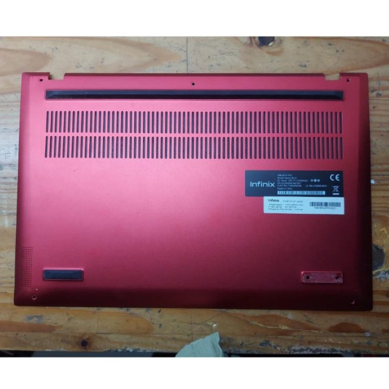 Bottom Case Casing Bawah Laptop Infinix INBook X1 PRO XL12 Merah Copotan Original minus karet pojok 