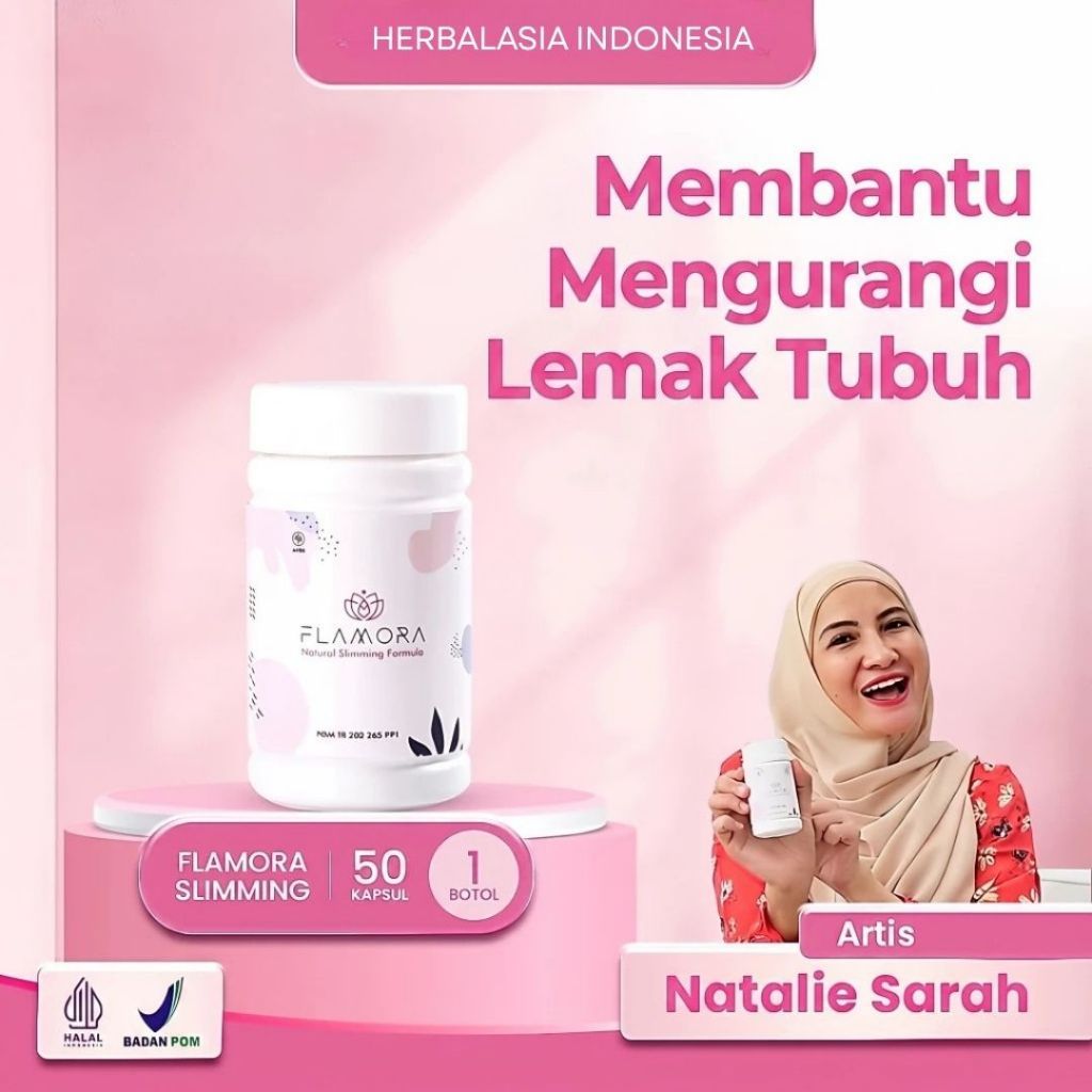 Flamora Kapsul Slimming Bantu Mengurangi Lemah Tubuh | 1 Botol Isi 50 Kapsul BPOM