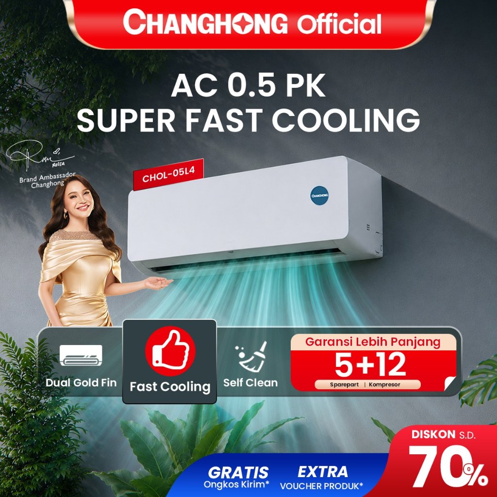 [Top Selling] CHANGHONG AC Fast Cooling 1/2 PK STANDARD CHOL-05L4 Long Warranty 12 Years Compressor 