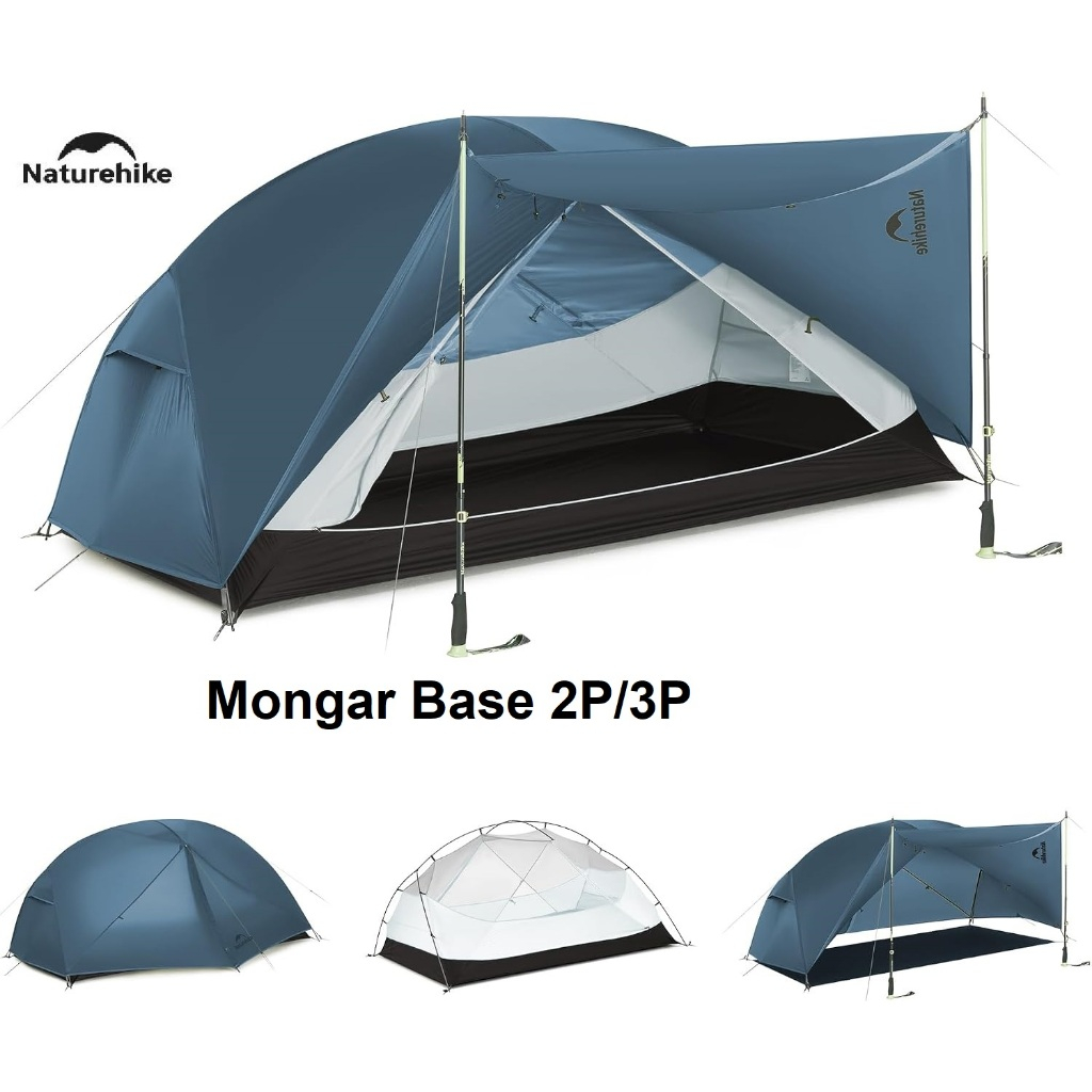 Tenda mongar BASE 2P/3P naturehike CNK2650WS014 210T camping hiking tent