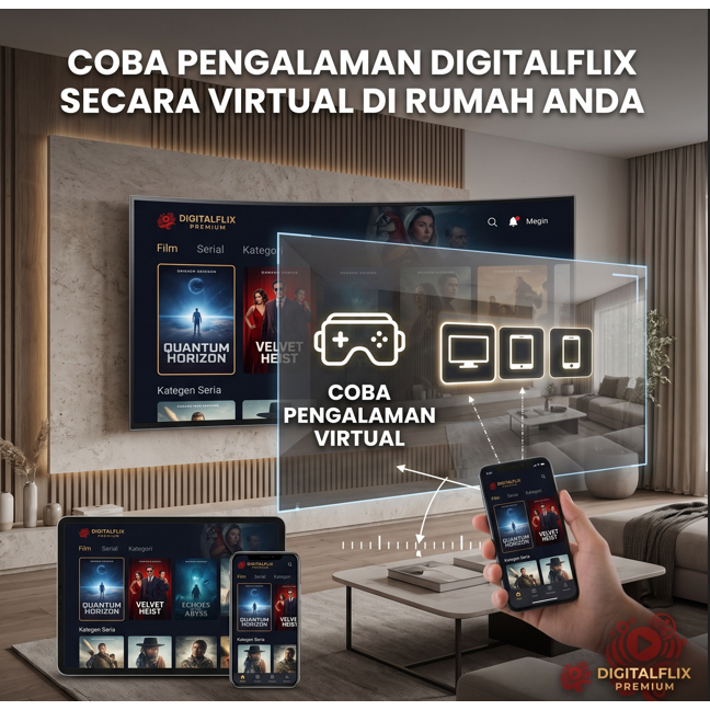 Aplikasi DigitalFlix Premium streaming film dan serial di TV, tablet, dan smartphone