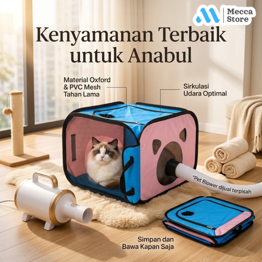 Box Pengering Hewan Pet Drying Box Multifungsi Bulu Kucing