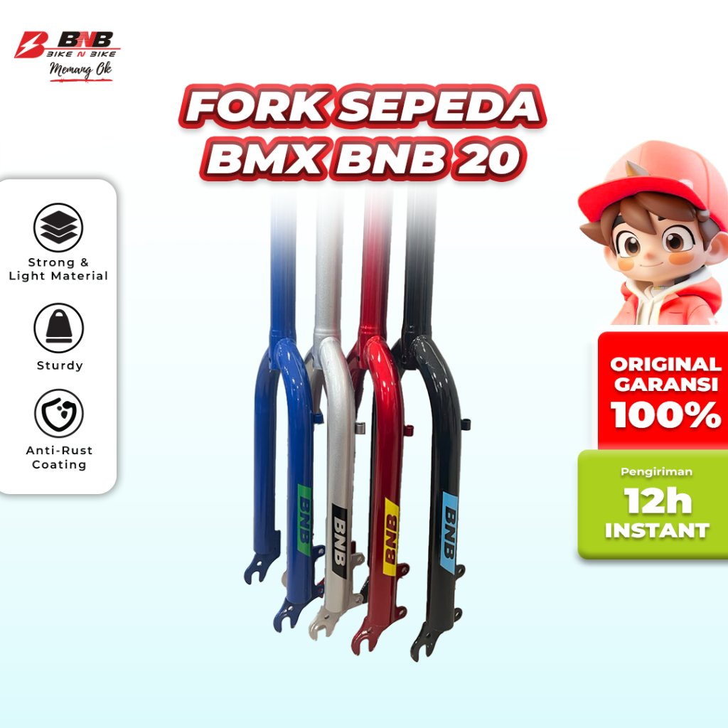 BNB (Bike N Bike) - Fork Sepeda BMX BNB 20 Material Kuat Ringan Tahan Karat