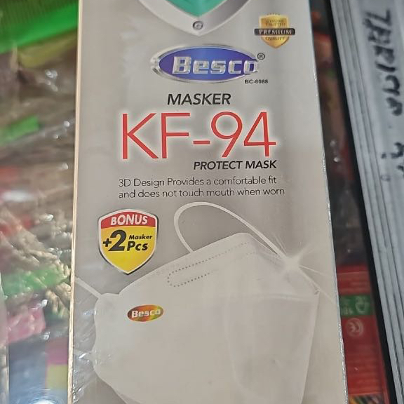 Besco Masker KF-94 Masker Proteksi Premium Desain 3D Bonus +2 Masker Pcs