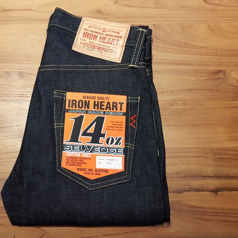 Iron Heart IH-666R-14 14oz indigo selvage denim