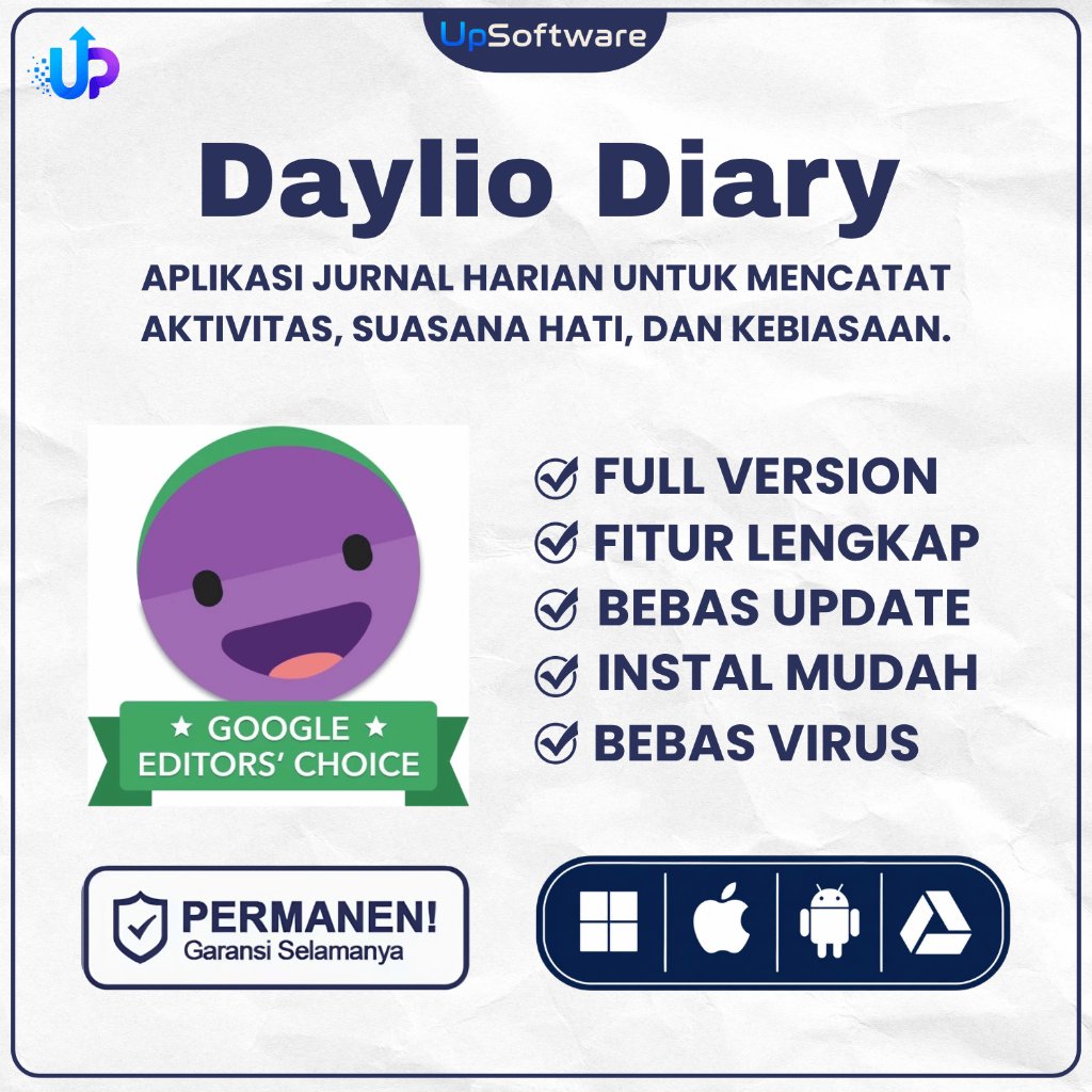 [S0381]  Daylio Diary, Journal, Mood Tracker - Aplikasi Pencatat Buku Diary + Mood Tracker andro Lif