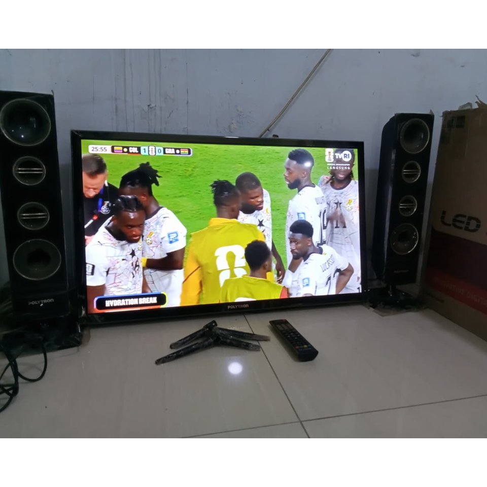 TV LED DIGITAL 32INC POLYTRON SDH TANPA STB, MINUS LCD MERAH. BEKAS MASIH SEGEL, MURAH AJAA 99LA