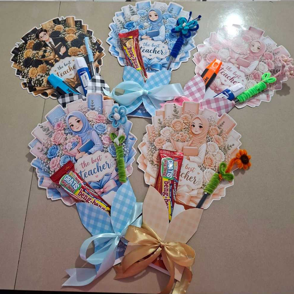 Bucket Kertas Hari Guru | Bucket Kertas Hiasan Best Teacher | Bucket Ulang Tahun | Bucket Anniversar