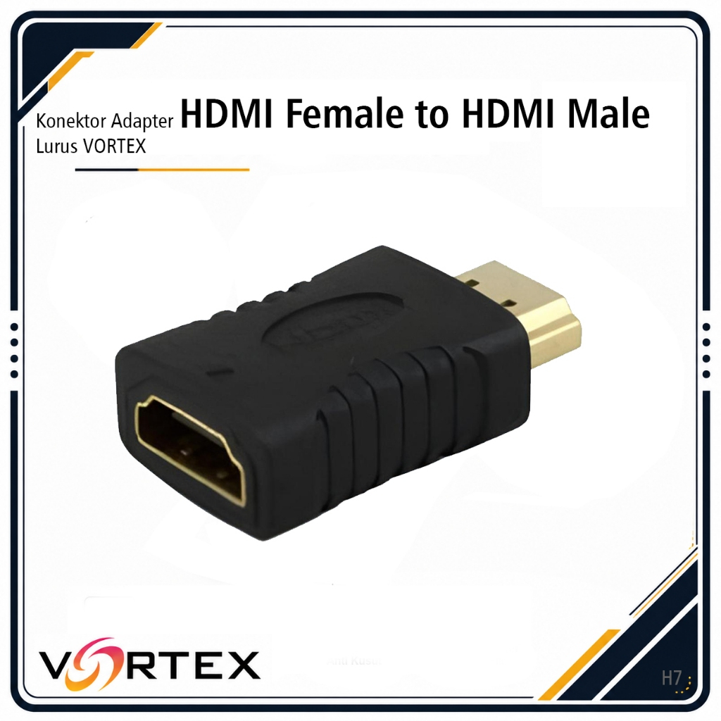 Konektor Adapter HDMI Female to Male HDMI Lurus VORTEX - H7