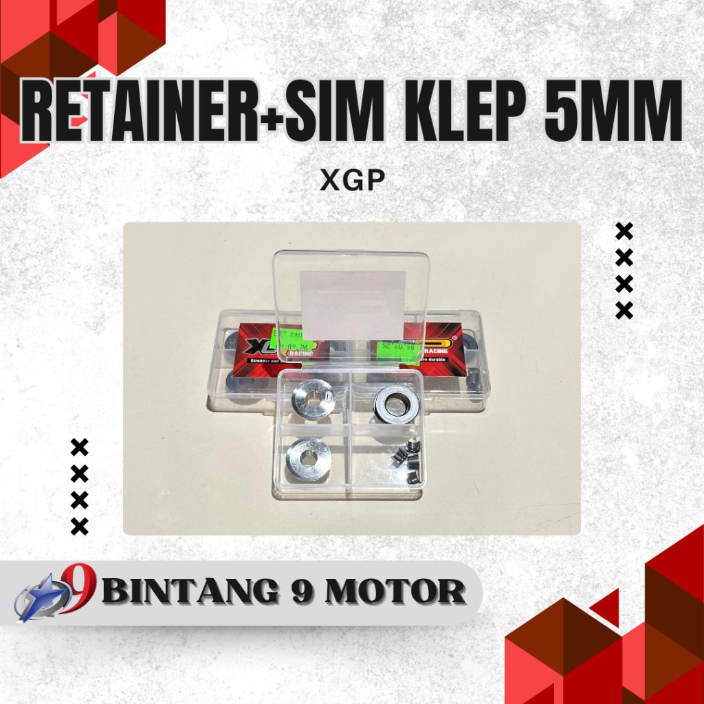 RETAINER ALUMINIUM SIM KLEP 5MM XGP-BINTANG SEMBILAN MOTOR