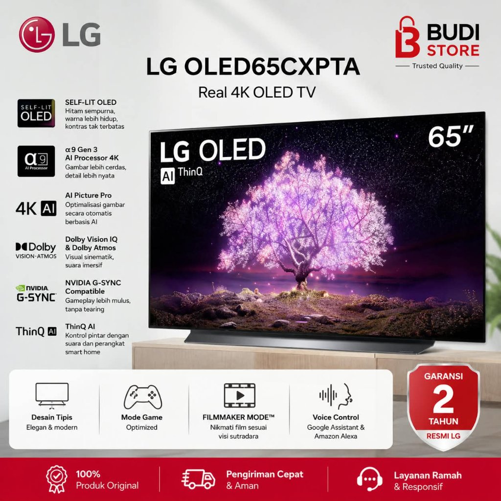 LG OLED TV 65CX - OLED TV 65 INCH 4K DOLBY VISION IQ OLED65CX 65CXPTA
