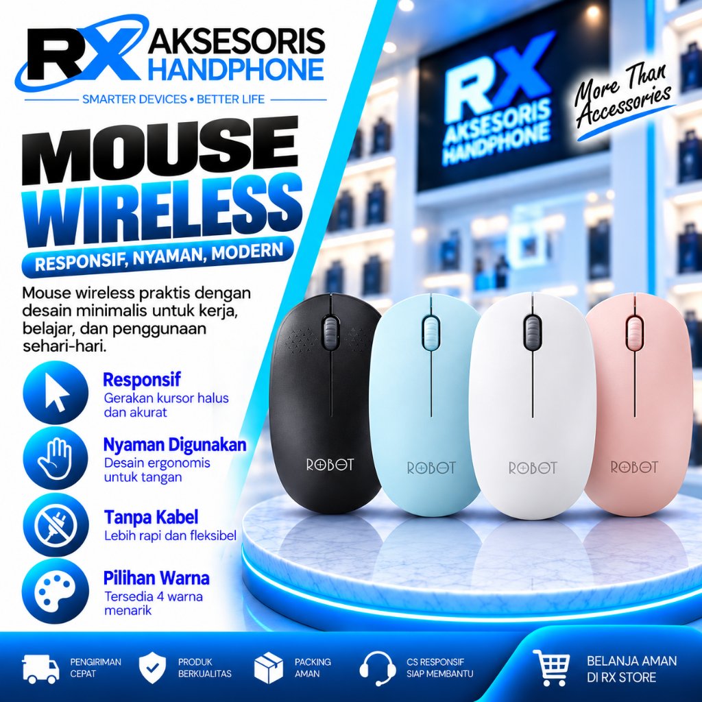 Mouse wireless Robot M210 Mouse Wireless Robot Original