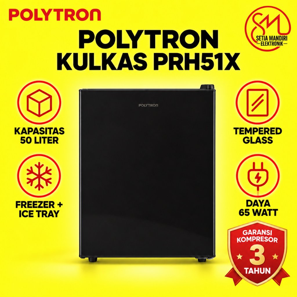 POLYTRON Kulkas Mini 50 liter PRH 51X/R
