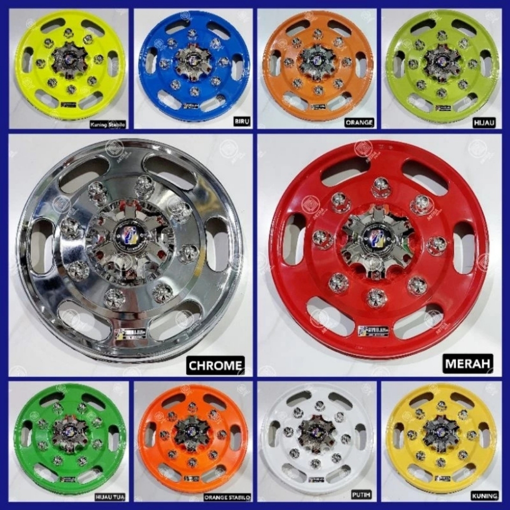 [2 BUAH] DOP VARIASI TRUCK BESI RING 16 VARIASI RODA VELG BAN EAGLE DYNA DUTRO CANTER ELF GIGA COLT 