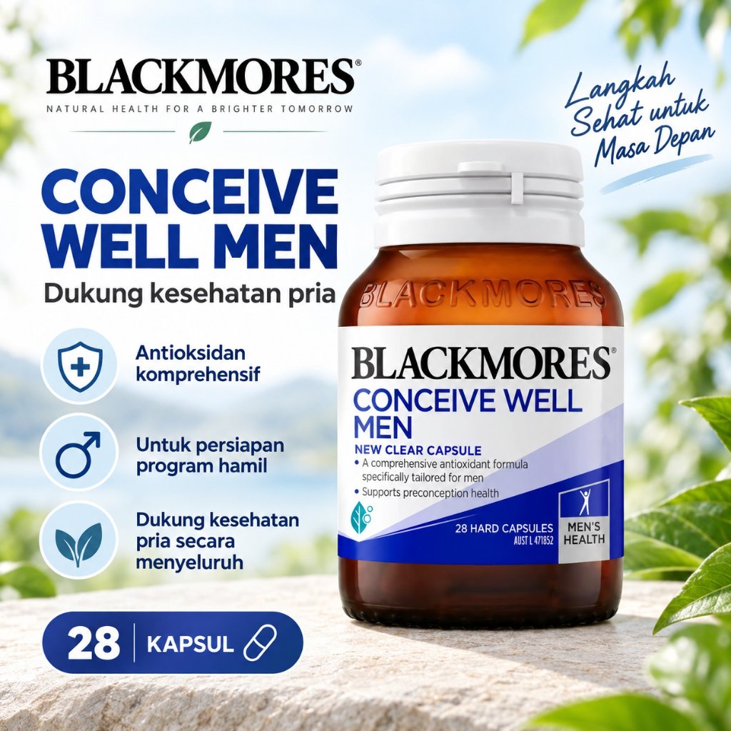 Blackmores Conceive Well Men 28 Kapsul Original Australia Vitamin Promil Pria Dukung Kesuburan & Kua