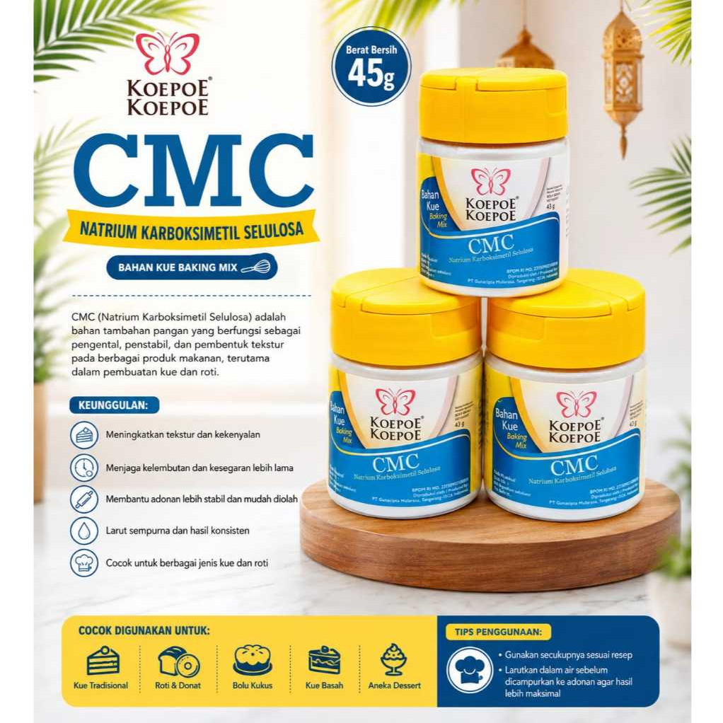 CMC NATRIUM KARBOKSIMETIL SELULOSA KUPU-KUPU 45g