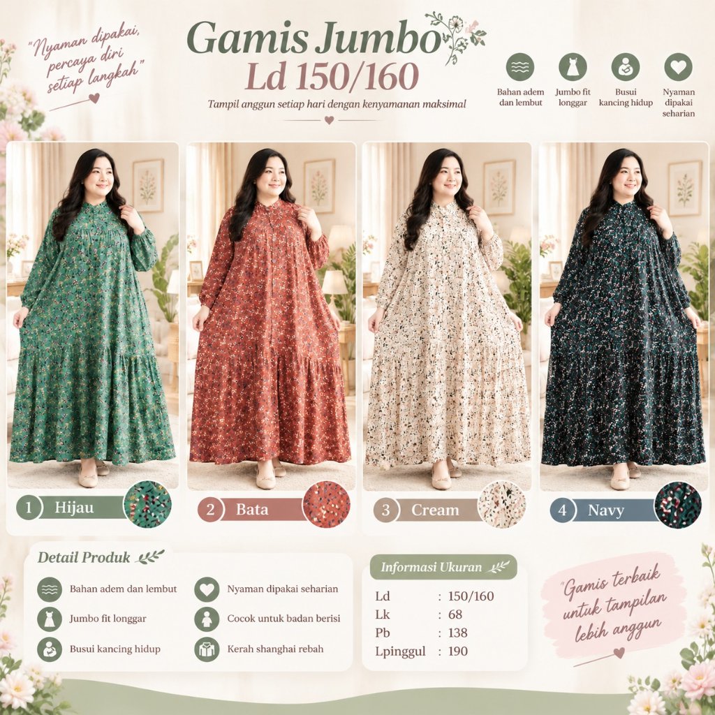 Gamis jumbo ld 150/160