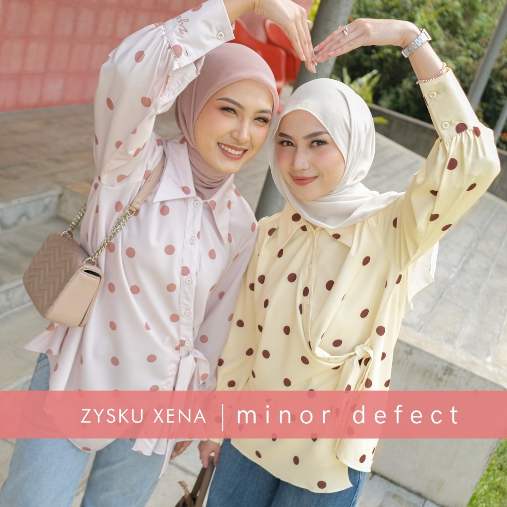 Zysku Xena | Minor Defect | Nerine Blouse  | Atasan Kemeja Polkadot Casual